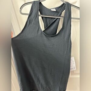 NWT! Women's Athleta With Ease Twist Back Gray Tank Top size L
